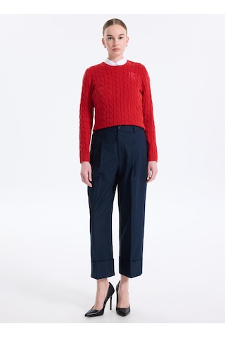 Lauren Ralph Lauren Lacivert Kadın Pamuklu Pantolon 200871814