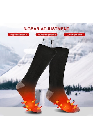 Skycity Isı Verici Bisiklet Socks, 3 Seviye Isı Kontrolü, Gizli Isıtıcı Tabaka, Soğukta Isı Sağlar, Akıllı Dışarıdaki Aktivite Çorapları Pil Yok