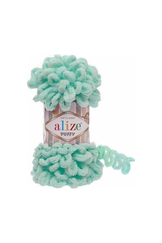 Alize Puffy El Örgü İpi (5 Li Paket) - 19-Açık Mint Alize Puffy El Örgü İpi (5 Li Paket) - 19-Açık Mint