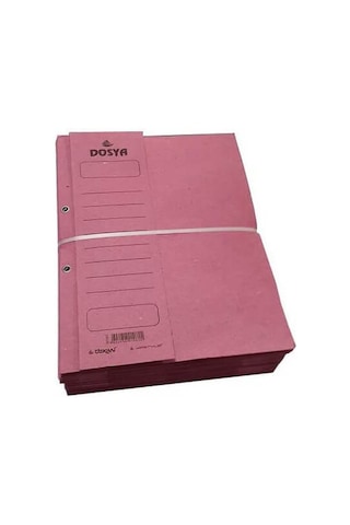 Özkan Yarım Kapak Karton Dosya Pembe Kapsüllü 1 Paket 50 Adet