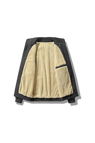 Erkek Kalın Ceket Günlük Ceket Dik Yaka Pamuk Ceket - Siyah