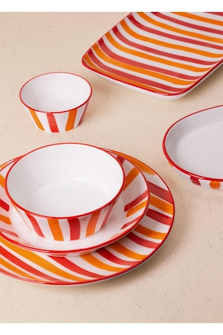 The Mia Joy Çorba Kasesi 6lı Set Kırmızı 14 Cm Kırmızı