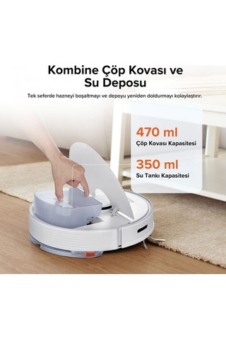 Robot Süpürge Yedek Parçaları Rob Rock Q7max Q7maxt8 Yedek Atık Çöp Kutusu Ve Su Tankı