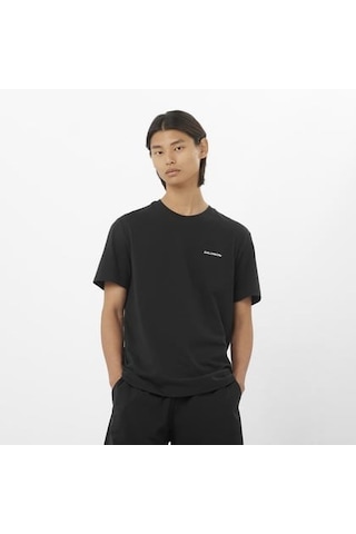 Salomon Logo Tee M Deep Black// Erk T-shırt Lc2526200 Siyah