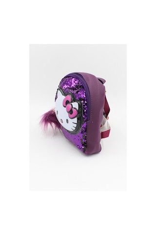 Chantaky Chantaky 039 3005 Hello Kitty Kedicikli Payetli Işıklı Mor Sırt Çantası Mor