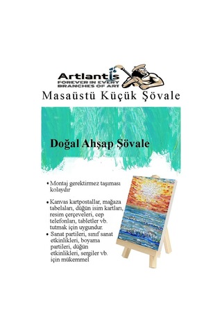 Artlantis Küçük Akrobat Şövale Masaüstü 1 Adet Mini Katlanabilir Tuval Çerçeve Fotoğraf Sövale Ressam Sehbas