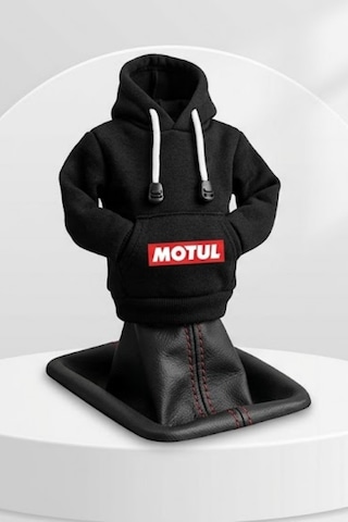 Motul Tasarım Hoodie Vites Topuzu Kılıfı - Universal Sweatshirt Model Vites Aksesuarı Siyah