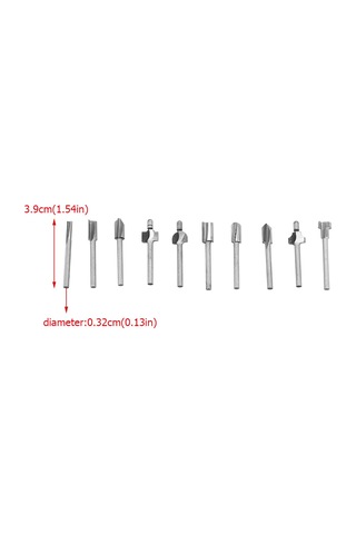 Springsun 10 Adet Hss Ahşap İşleme Freze Ucu - Taşlama, Oymacılık Ve Kenar Düzenleme İçin Elektrikli Freze Uçları