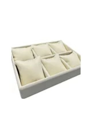 Dobric Model Süet Kaplama Krem Renk 24/18 Cm Yastıklı Çekmece İci Takı Düzenleyicisi