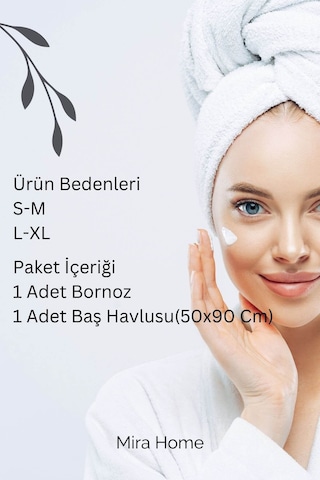 Mira Home Havlulu Banyo Bornoz Takımı %100 Pamuklu Softeco Lavanta