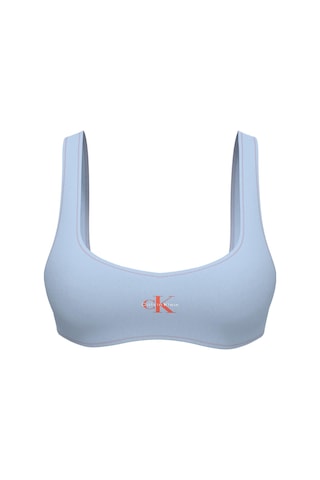 Calvin Klein Kadın Mavi Logo Detaylı Bralet Bikini Üstü-13577 Mavi