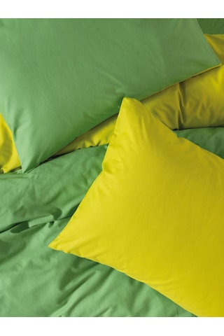 Cozy Home Popping Colors Çift Kişilik Lastikli Çarşaflı Nevresim Takımı Sage Sarı-yeşil Sarı - Yeşil