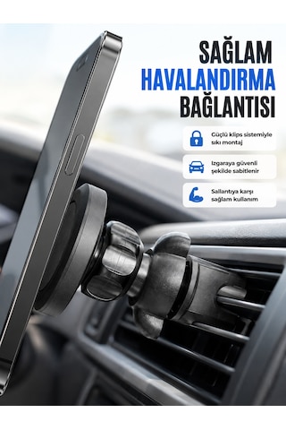 Araç Havalandırma Izgarası İçin Mıknatıslı Telefon Tutucu Stand Çokrenkli