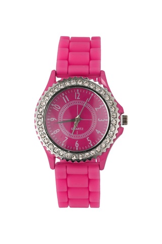 Padalink Kadınlar İçin Klasik Kuvars Saat, Silikon Kordon, Hafif Ve Rahat, Gündelik Su Geçirmez, İmleçli, Pembe Rengi Moda Kol Saati Rose