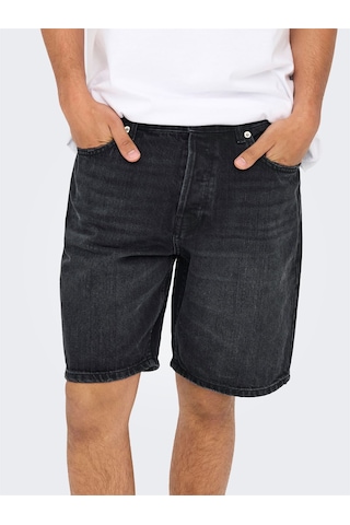Only & Sons Onsedge Black 2047 Taı Dnm Shorts Noos Erkek Siyah Şort - 22032047