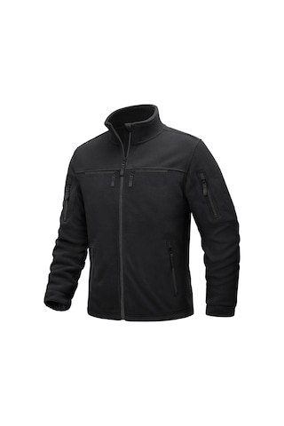 Ghassy Co. Warm Tactical Sport Multi 6 Cep Fonksiyonel Termal Polar Ceket Siyah