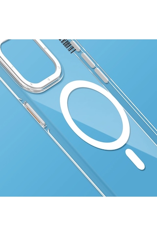 Apple Uyumlu iPhone 15 Plus Kılıf Magsafe Şarj Özellikli Şeffaf Youngkit Crystal Shield Serisi Kapak Siyah