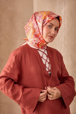 Twill İpek Eşarp 11473-08 Lavanta, Turuncu, Kırmızı, Beyaz, Gri