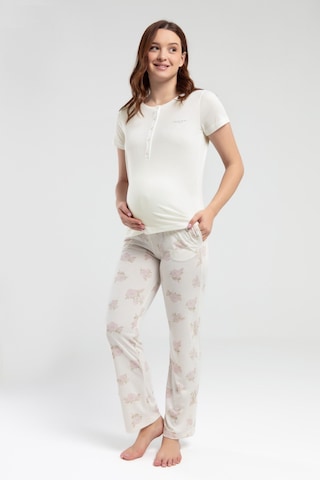 Pierre Cardin Kadın Krem Pijama Takımı Pc9004-S-V1