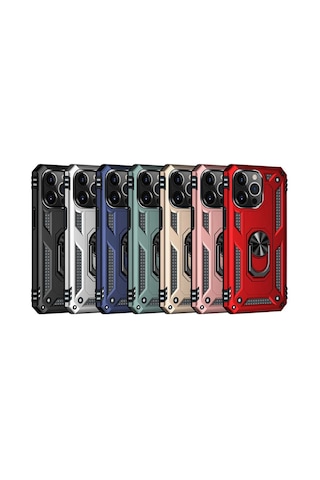 Zore Apple iPhone 13 Pro Max Uyumlu Omsy Vega Kılıf-kırmızı