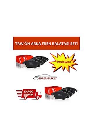 Ford Focus 2 Ön - Arka Fren Balata 1.6 Tdci 90 Hp 2005-2011 Trw