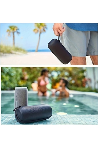 Dream011 Jbl Flip 3 4 5 6 İçin Siyah Eva Hoparlör Kılıfı Şok Emici Koruyucu Taşıma Çantası Tutacaklı