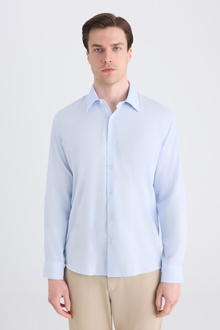 Twn Slim Fit Mavi Armürlü Gömlek 5ef02hd12282m Çok Renkli
