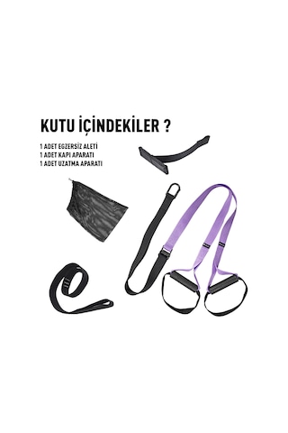 Rebuwo Suspension Trainer Cross Training Egzersiz Seti Mor