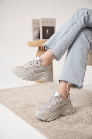 D383 Günlük Ortopedik Kadın Sneaker Spor Ayakkabı Gri