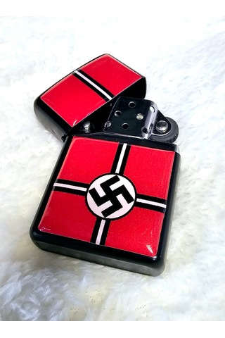 Dükkan Design İkinci Dünya Savaşı Nasyonel Sosyalist Alman İşçi Partisi Benzinli Çakmak Kırmızı - Siyah