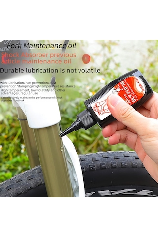 Geeroyoo Mountain Bike Amortisör Bakım Yağı - Ön Arka Şok Absorberi Silikon Yağı, Zımpara Ve Yağlama, Dayanıklı Bakım Sıvısı Çok Renkli