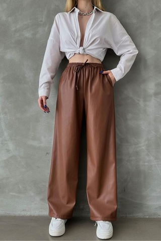 Deri Pantolon F1571 Taba