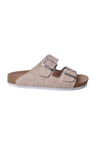Kindep Fly Soft Çift Toka S902 Uniseks Terlik Bej Bej