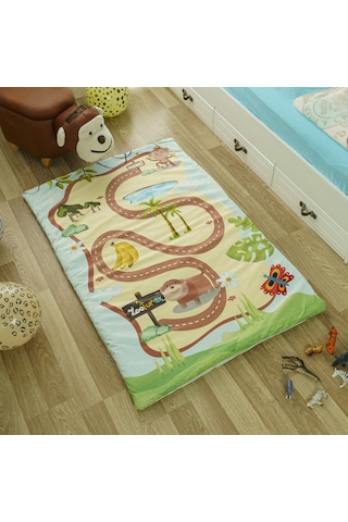 Zooturak Peluş Çocuk Matı Maymun Monki 100cm x 150cm