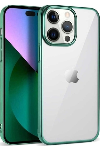 Apple Uyumlu iPhone 14 Pro Max Kılıf Zore Pixel Kapak Koyu Yeşil