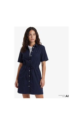 Tommy Hilfiger Kadın Marka Logolu Günlük Kullanıma Uygun Lacivert Elbise Dw0dw20617 C1g-16375