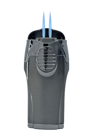 Parmida Gunmetal 3 Ü 1 Arada Lüks Puro Çakmağı Entegre Punch Delici Füme