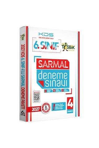 2027 6.Sınıf Yeni Sistem KDS SARMAL Deneme Paketi 4lü Türkiye Geneli D.Çözümlü Hızlı Tosbik Yayın