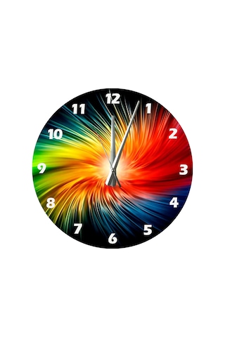 Ti-play Renk Merkezi 30x30cm Akrilik Dekoratif Modern Duvar Saati ÇOk Renkli