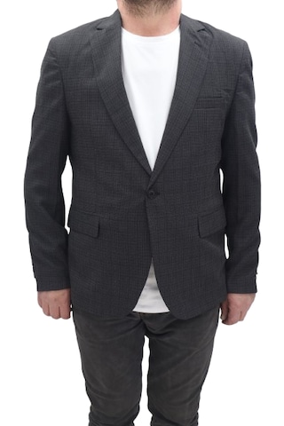 Twenhil Dmctekstil Erkek Ckt-204 Desenli Klasik Kesim Normal Kalıp Çift Düğme Blazer Ceket Siyah