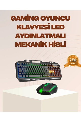 Tcx Mekanik Led Klavye Mouse Seti Yüksek Tepki Ve Ergonomi