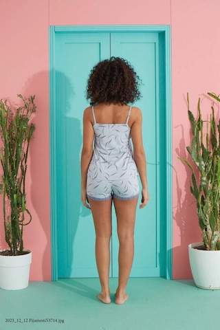 Pemilo 2780-30 37608 - 1 İp Askılı Şortlu Kadın Pijama Takımı Gri