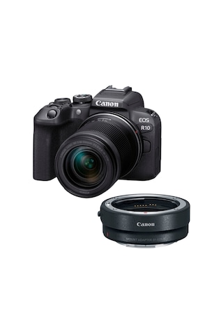 Canon EOS R10 18-150mm Aynasız Fotoğraf Makinesi (EF to EOS R Ada