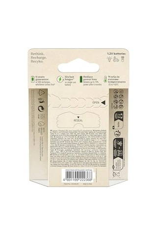 Batteries Recyko 2600mah Aa Kalem Ni-mh Şarjlı Pil, 1.2 Volt, 6'li Kart