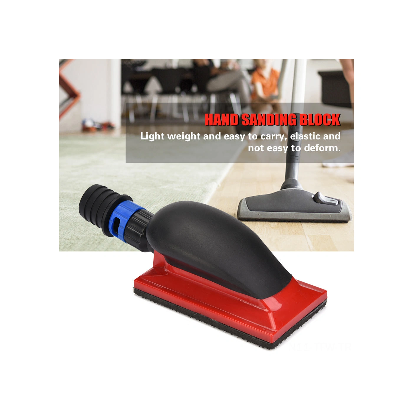 Tenfowee Kırmızı, Toz Toplayıcılı, Yumuşak Tutuşlu, Plastik El Fırçası - Kare, Büyücü Yapistı, Ahşap/ev/araba Parlatma İçin 125x70mm