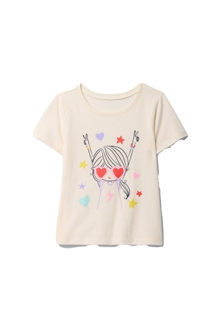 Gap Grafikli T-shirt - 710285-10020 SARI