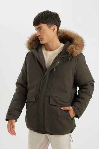 Defacto Regular Fit Kapüşonlu Fermuarlı Parka D1275ax24wnkh428 Haki