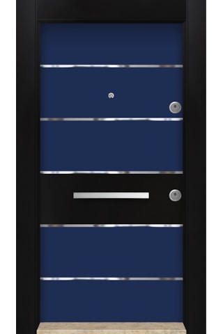 MONO ÇELİK KAPI  MN-6038 SOL MAVİ Dış İklim Kapısı