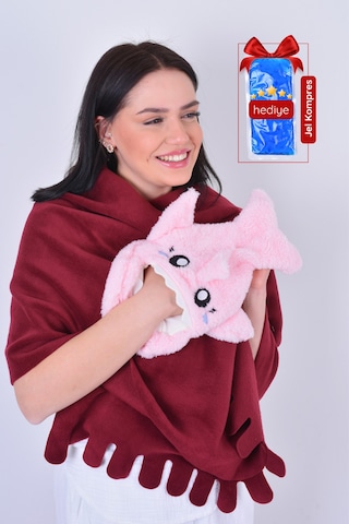 Shark Desenli Pembe Su Torbası Kılıfı Yumuşak