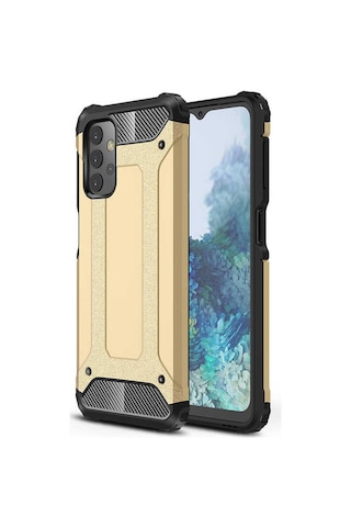 Ekılıf - Samsung Galaxy A13 4g Uyumlu Kılıf Çift Katman Zırh Tank Crash Military Kapak - Siyah
